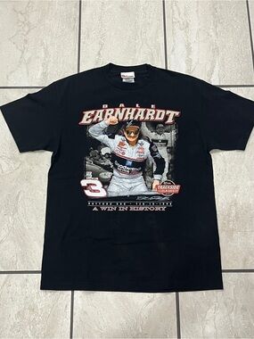 Vintage Dale Earnhardt Graphic Tee - Black Daytona 500 1998 AOP